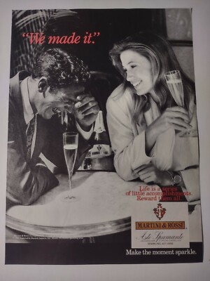 Vintage 1990s Print Ad Martini Rossi We Made It Sparkling Asti Wine