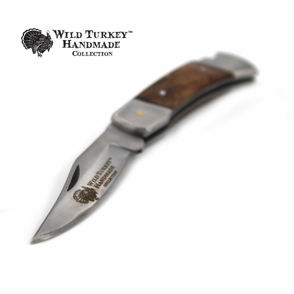 Wild Turkey Handmade Collection Wood Handle Folding Knife w