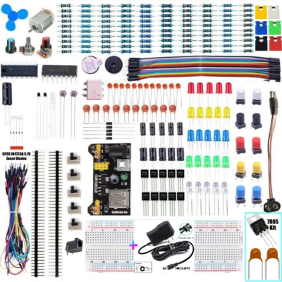 830 POINT SOLDERLESS BREADBOARD MB-102 POWER SUPPLY MODULE 65 PCS JUMPER CABLE