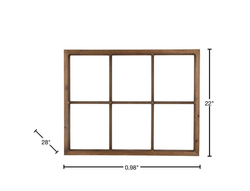 Glitzhome 28 in. L x 22 in. H Wooden Window Frame 6952658876404| eBay