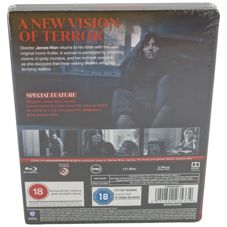Malignant BluRay Steelbook Zavvi Exclusive Limited James Wan 2021