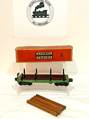 LIONEL3461X-25 #1 AUTO LUMBER DUMP CAR-Var-B (HT STAMPED) BLT-1954 IN ORIG. BOX