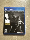 The Last of Us Remastered (PlayStation 4, 2014) PS4 Clean Disc Free Shipping