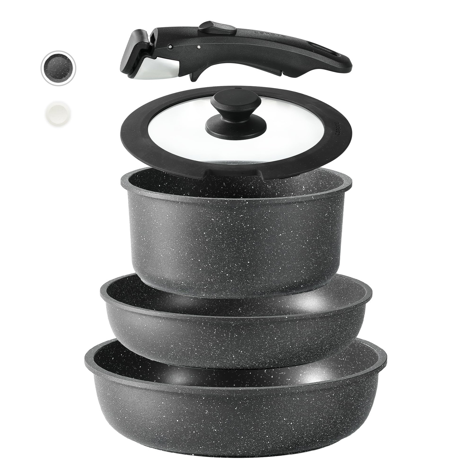 Nonstick Cookware Sets with Detachable Handles for Versatile Kitchen Use