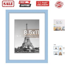 8.5 By 11 Picture Frame, Display Pictures 6x8 with Mat or 8.5 x 11 Without, W...