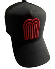 Cap Baseball New Era Black/Red Solid One Size Unisex Adults Adjustable M Logo