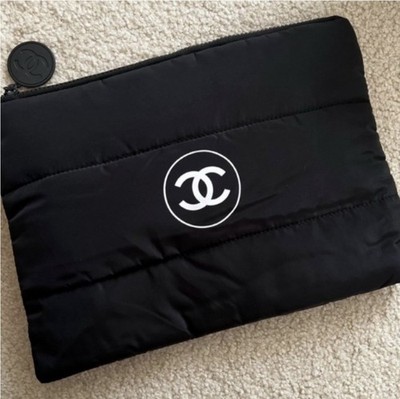 Puffy Makeup Bag Pouch Black Clutch Cosmetic Case-NEWChan Beauty Gift for VIP
