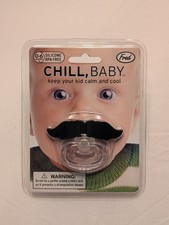 Mustache Pacifier by Fred "Chill, Baby" 0-6 Months Silicone BPA-Free NEW