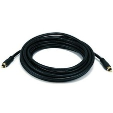 Monoprice Digital Coaxial Cable - 15 Feet - Black Audio/Video RCA Cable Male A1