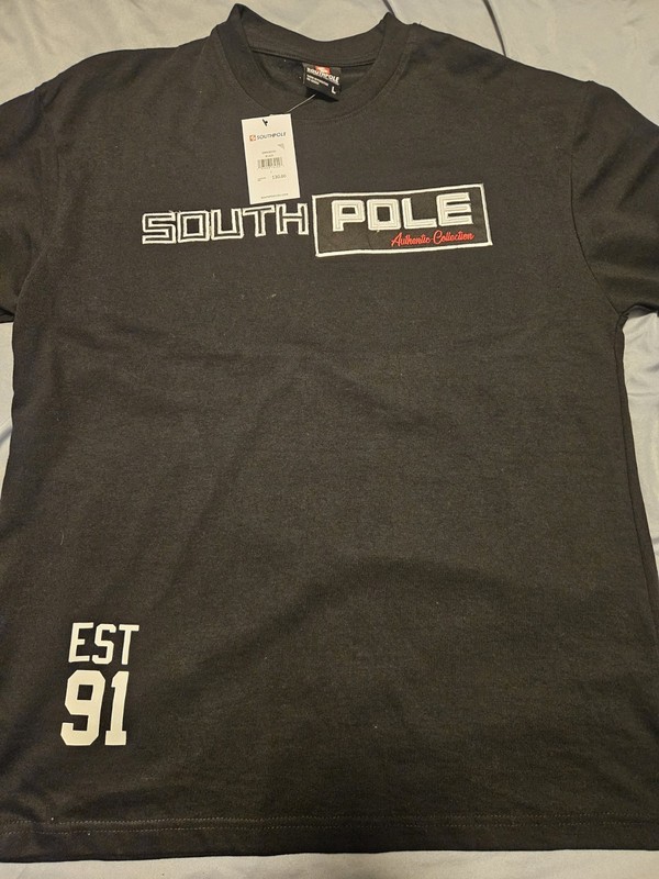 Southpole Graphic Tee Legacy Twill Black T-Shirt Men's Size Large Short Sleeve