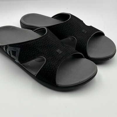 Spenco Kholo Men's Orthotic Slide Sandals CarbonPewter US9D UK7D EUR 39.5 CM 26