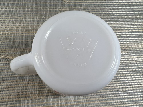 Vintage rot Gingham Westfield Kaffeebecher Name Jean Milchglas Karomuster MCM - Bild 6 von 6