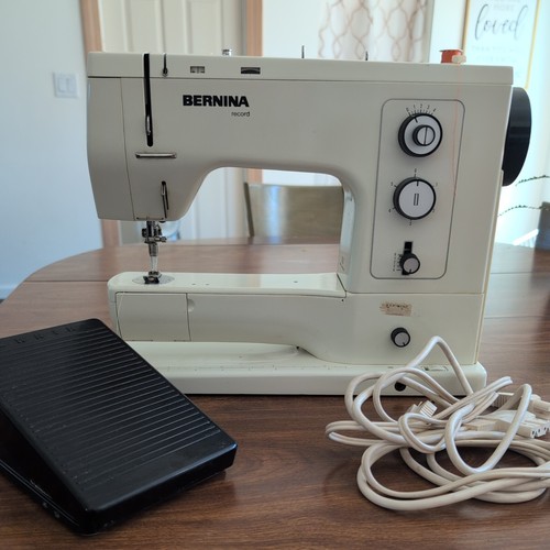 VTG Bernina Record 830 Sewing Machine Tested Comes W Pedal Cable beautiful works