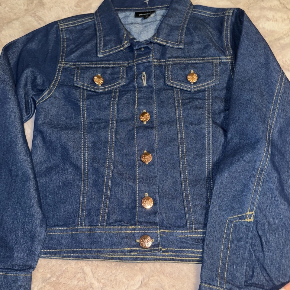 Girls 2pc Outfit With Denim Jacket And Dress Size 10 - Image 3 of 4