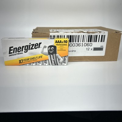 Energizer Industrial Alkaline AAA Battery LR03 1.5V - Pack of 10. ( Box of 12 )