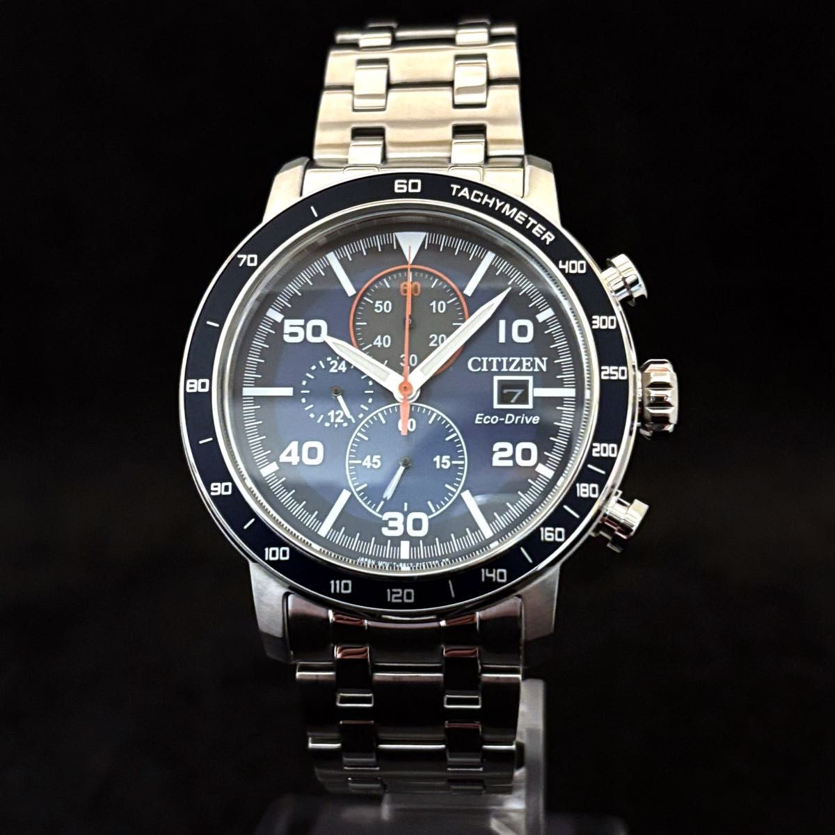 Citizen Eco-Drive B612-004FT01 Chronograph Blue Silver 100M Solar 