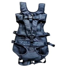Pet Front/Back Dog Carrier Backpack Adjustable Legs OutCarrier Cycling-XL Black