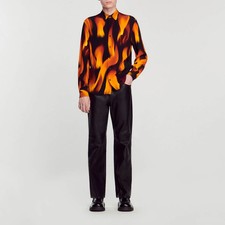 Sandro Herren Hemd Gr. M Flames SHPCM00945 UVP: 225EUR