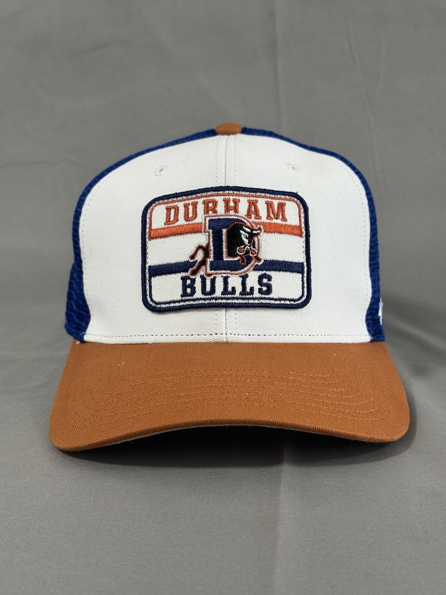 '47 Brand Durham Bulls Trucker Snapback Hat White/Blue/Brown Adjustable Retro Mi