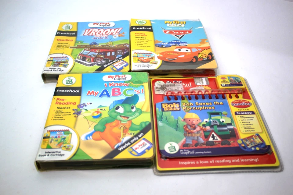 Lot of 4 My First LeapPad Games Bob the Builder - VRoom - Cars - I know my ABC's - Image 2 of 4