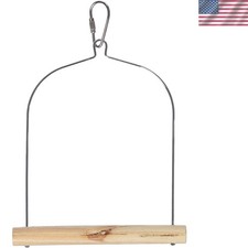 5x7 Inch Natural Wood Bird Swing - Perfect for Indoor Bird Exercise  Play
