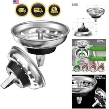 2 Pack Kitchen Sink Strainer and Stopper Combo Basket Replacement