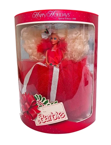 1988 Happy Holidays Barbie Doll Special Edition Mattel #1703 NRFB Vintage Boxed