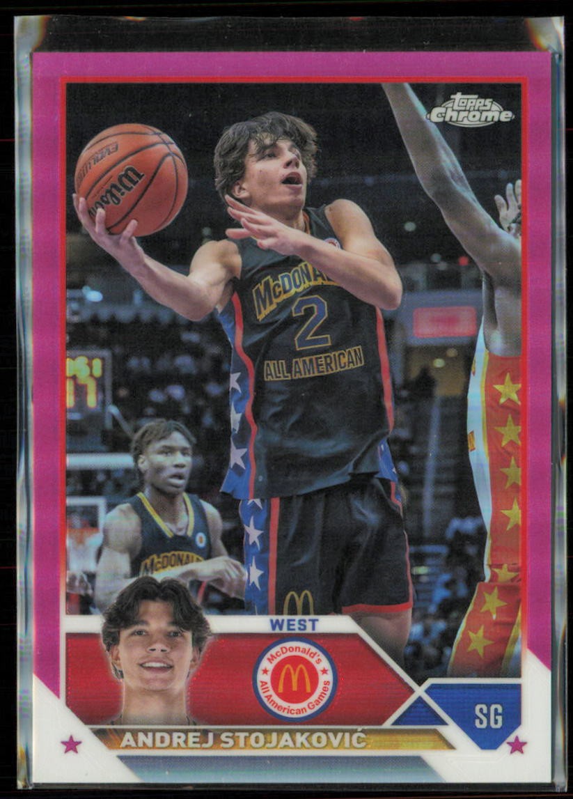 2023 Topps Chrome McDonald's AA Andrej Stojaković Fuchsia Refractor #/150 #23
