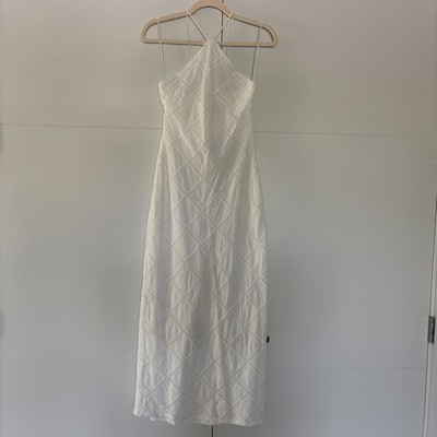 Mango MNG Women s White Organic Cotton Strappy Sundress Size S
