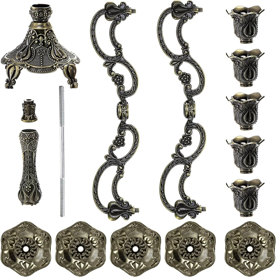 Candelabro de metal de 5 velas, 10 pulgadas de alto 5 brazos candelabro palo Foto 4 de 4