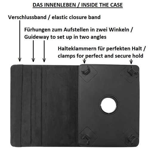 Tablet Cover für Acer Tab iM10-22 Qualitäts 360° Schuthülle universal Kunstl - Bild 3 von 6