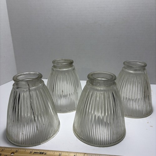 Glass Globe Cover For Ceiling Fan 5 In Tall 4 In Wide 2in Top lot of 4