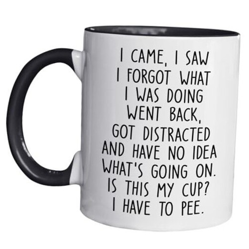 I Came I Saw I Forgot What I Was Doing Coffee Mug, Funny Senior Citizens