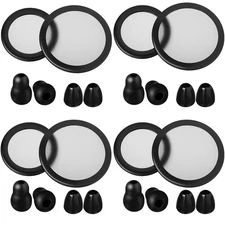 BBTO 24 Packs Stethoscope Spare Parts Kit, Black Adult and Pediatric 