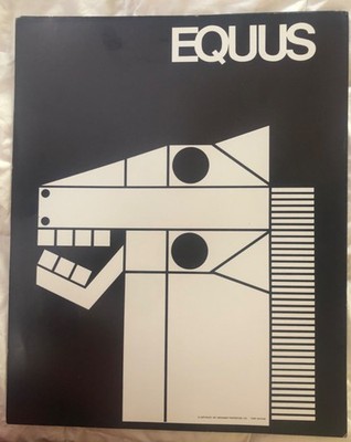 RARE WHITE ON BLACK  ORIGINAL 1977 EQUUS First Edition Poster