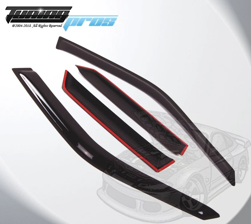 Juego de 4 viseras protectoras de lluvia para ventana de humo para Chevrolet Córcega 1988-1996 Foto 3 de 4