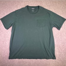 Duluth Trading Co Mens Relaxed Fit Longtail T Shirt Green XL Cotton Pocket Tee