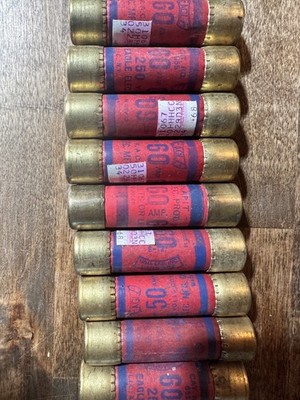 Lot of 9 Eagle 50 60 Amp One-Time 250V Cartridge Fuse Snap It