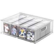 Trading Card Storage Box, Clear Large Storage Organizer Holds 3200 Cards