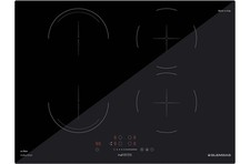 Glem Gas Piano Cottura 4 Fuochi Induzione 70 cm in Vetroceramica Nero GTI741BSL