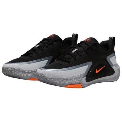Nike II2284-005 Black Grey Orange Low Top Performance Basketball Sneakers