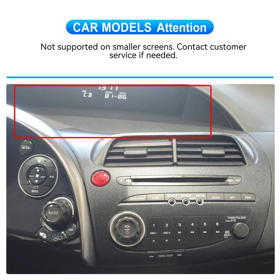 2+64G Für Honda Civic VIII 2006-2011 Autoradio Android 13 CarPlay Radio NAVI GPS - Bild 2 von 4