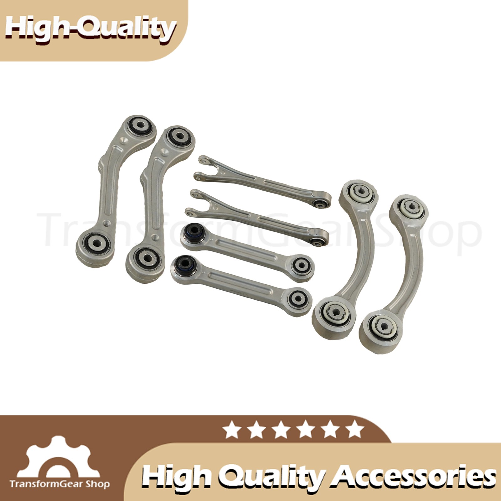 8PCS Fits Maserati Ghibli Quattroporte 14-16 Rear Suspension Control Arm Set