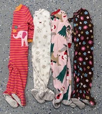 Carters Baby Girl 12 Months One Piece Footed Fleece Pajamas Pjs