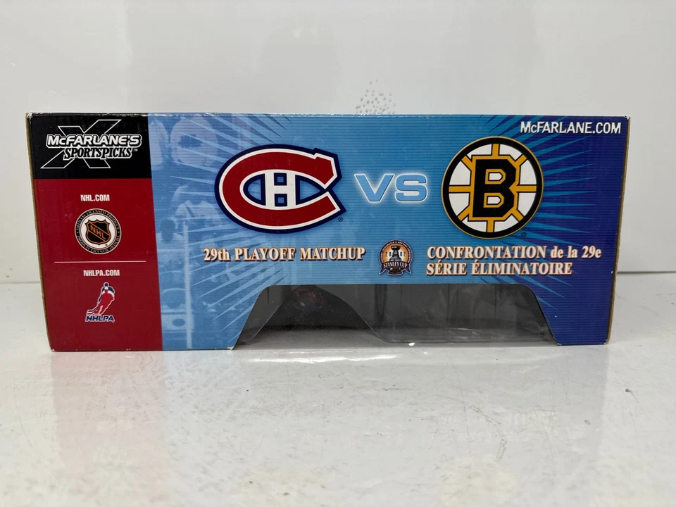 Paquete de 2 figuras Mcfarlane NHL Jose Theodore Montreal vs Joe Thornton Boston Foto 3 de 4
