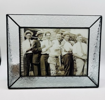 J. Devlin Stained Glass Frame For 5x7 Photo Clear Glass With Charm Free Standing