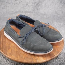 SWIMS Braided Lace Loafer Boat Shoes - SIZE: 11 US - Navy / White