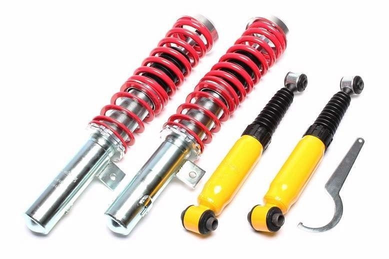 Suspension Peugeot 206 TA Technix combinés filetés pour un rabaissement précis du châssis sport