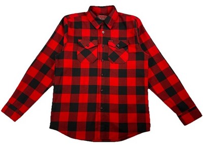 Dixxon Flannel REDRUM Shirt Men s Medium Red Plaid Button Down