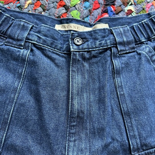 NWT Savane Dark Wash Denim Cargo Hiking Shorts Dad Jorts Men’s Size 34 Normcore - Picture 4 of 14